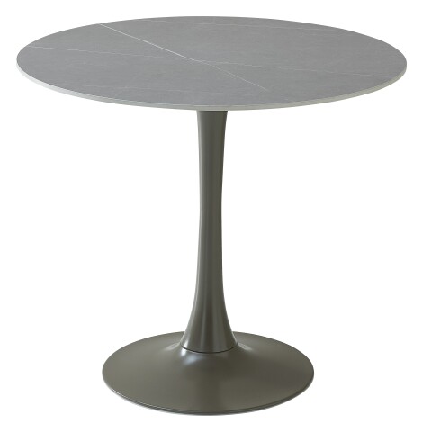 Esstisch >Josh< in grau, Keramik, Metall - 75x90cm (HxD)