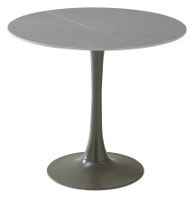 Esstisch >Josh< in grau, Keramik, Metall - 75x90cm...