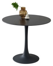 Esstisch >Josh< in schwarz, Keramik, Metall - 75x90cm (HxD)