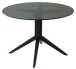 Esstisch >Leano< in schwarz, Glas, Metall - 76x120cm (HxD)
