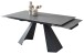 Kulissen-Esstisch >Mitch< ausziehbar, grau / schwarz, Keramik + Metall - 160/240x76x90 (BxHxT)