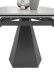 Kulissen-Esstisch >Mitch< ausziehbar, grau / schwarz, Keramik + Metall - 160/240x76x90 (BxHxT)