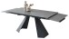 Kulissen-Esstisch >Mitch< ausziehbar, grau / schwarz, Keramik + Metall - 160/240x76x90 (BxHxT)