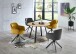 Esstisch >Nils< in Eiche, schwarz, Massivholz, Metall - 75x110cm (HxD)