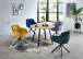 Esstisch >Nils< in Eiche, schwarz, Massivholz, Metall - 75x110cm (HxD)