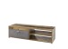 Lowboard >Gemma< 1 Klappe, 2 Fächer, Old Style dunkel, anthrazit - 120x32x38cm (BxHxT)