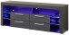 Lowboard >Goal Carbon< inkl. Beleuchtung, schwarz, Carbon-Dekor - 179x66x44cm (BxHxT)