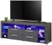 Lowboard >Goal Carbon< inkl. Beleuchtung, schwarz, Carbon-Dekor - 179x66x44cm (BxHxT)