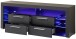 Lowboard >Goal Carbon< inkl. Beleuchtung, schwarz, Carbon-Dekor - 179x66x44cm (BxHxT)