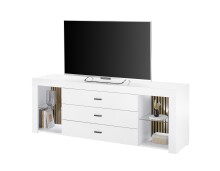 Lowboard >Rosalie< inkl. Beleuchtung, weiß, Evoke Eiche Dekor - 179x67x44cm (BxHxT)