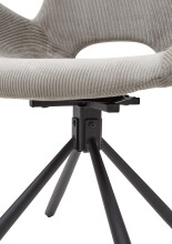 Armlehnstuhl >Anneli< (2er Set) drehbar, Cord grau,...