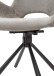 Armlehnstuhl >Anneli< (2er Set) drehbar, Cord grau, Gestell schwarz - 45x82x47,5 (BxHxT)