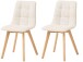 4-Fußstuhl >Belana< (2er Set) in beige, Buche - 55x89x46 (BxHxT)