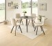 4-Fußstuhl >Bonny< (4er Set) in beige, schwarz - 55x89x46 (BxHxT)