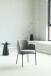 Armlehnstuhl >Flora< (2er Set) Federkern, Bouclestoff grau, schwarz - 61x84x63 (BxHxT)