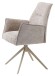 Armlehnstuhl >Kayla< (2er Set) drehbar, Bouclestoffbezug taupe, beige - 62x60x92 (BxHxT)
