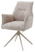 Armlehnstuhl >Kayla< (2er Set) drehbar, Bouclestoffbezug taupe, beige - 62x60x92 (BxHxT)