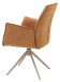 Armlehnstuhl >Kayla< (2er Set) drehbar, Bouclestoffbezug, orange, beige - 62x60x92 (BxHxT)