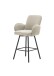 Barhocker >Malia< (2er Set) drehbar, Armlehnen, beige, schwarz - 55x103x61 (BxHxT)