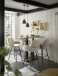 Barhocker >Malia< (2er Set) drehbar, Armlehnen, beige, schwarz - 55x103x61 (BxHxT)
