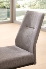 Freischwinger >Maren< (2er Set) Federkern, grau, schwarz - 43x87x55 (BxHxT)