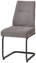 Freischwinger >Maren< (2er Set) Federkern, grau, schwarz - 43x87x55 (BxHxT)