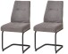 Freischwinger >Maren< (2er Set) Federkern, grau, schwarz - 43x87x55 (BxHxT)