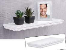 Wandboard >Landsted< in Weiß - 80x3,8x19,5cm...