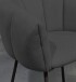Armlehnstuhl >Pina< (2er Set) in grau, schwarz - 70x78x63 (BxHxT)