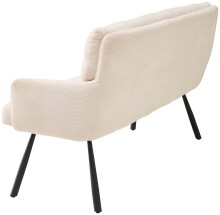 Polsterbank >Sofia< Federkern, Armlehnen, Cordbezug beige, schwarz - 180x93x69 (BxHxT)