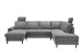 Wohnlandschaft >Pris< Schlaffunktion, Stauraum, dunkelgrau - 153x305x75x200 (LxBxHxT)
