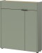 Schuhkommode >GW-AMECA< 2 Türen, 1 Schub, Taupegrün / Navarra-Eiche-Dekor - 83x99x22cm (BxHxT)