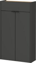 Schuhschrank >GW-AMECA< hängend / stehend, Graphit / Navarra-Eiche-Dekor - 56x97x22cm (BxHxT)