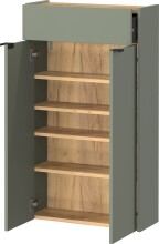 Schuhschrank >GW-AMECA< hängend / stehend, Taupegrün/ Navarra-Eiche-Dekor - 56x97x22cm (BxHxT)