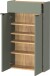 Schuhschrank >GW-AMECA< hängend / stehend, Taupegrün/ Navarra-Eiche-Dekor - 56x97x22cm (BxHxT)