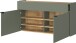 Hängeschuhschrank >GW-AMECA< Schuhkommode, Taupegrün/Navarra-Eiche-Dekor - 110x57x22cm (BxHxT)