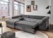 Polsterecke >Felicia< Stauraum, Schlaffunktion, Cord grau - 302x89x188cm (BxHxT)