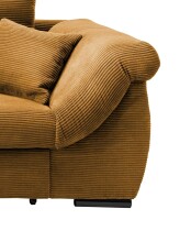 Polsterecke >Felicia< Schlaffunktion, Stauraum, Cord gold - 302x89x188cm (BxHxT)