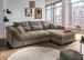 Polsterecke >Felicia< Schlaffunktion, Stauraum, Cord grau-braun - 302x89x188cm (BxHxT)