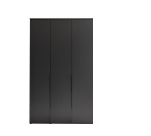 Drehtürenschrank >Kevo< 2 Böden, 2 Stangen, Graphit, Dekor - 135x225x52cm (BxHxT)