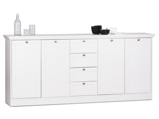 Sideboard >Landsted< in Weiß - 200x90x40cm (BxHxT)