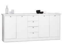 Sideboard >Landsted< in Weiß - 200x90x40cm...