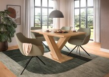 Kulissen-Esstisch >Motion< ausziehbar, artisan oak Dekor - 150/190x76x90cm (BxHxT)