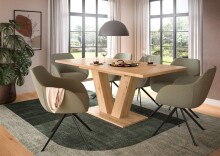 Kulissen-Esstisch >Motion< ausziehbar 190cm, artisan oak Dekor - 150/190x76x90cm (BxHxT)