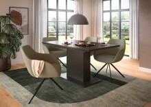 Kulissen-Esstisch >Motion< ausziehbar 190cm, Grau - 150/190x76x90cm (BxHxT)