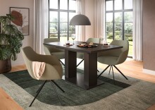Kulissen-Esstisch >Motion< ausziehbar 190cm, Grau - 150/190x76x90cm (BxHxT)