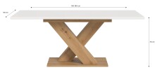 Kulissen-Esstisch >Motion< ausziehbar 190cm, weiß / artisan Dekor - 150/190x76x90cm (BxHxT)