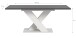 Kulissen-Esstisch >Motion< ausziehbar 190cm, Grau / Weiß - 150/190x76x90cm (BxHxT)