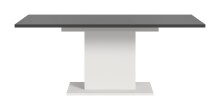 Kulissen-Esstisch >Motion< ausziehbar 190cm, Grau / Weiß - 150/190x76x90cm (BxHxT)