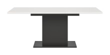 Kulissen-Esstisch >Motion< ausziehbar 190cm, Grau / Weiß - 150/190x76x90cm (BxHxT)